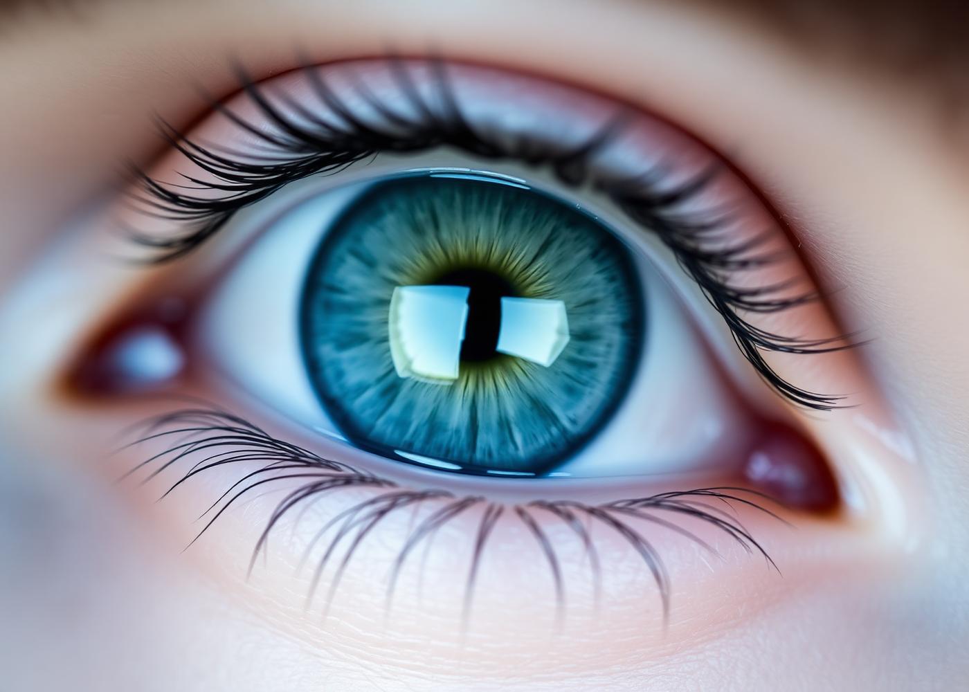 Macro photograph of the human eye